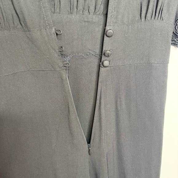 Cleobella Black Embroidered Jumpsuit Boho style lightweight - Small - Picture 2 of 13